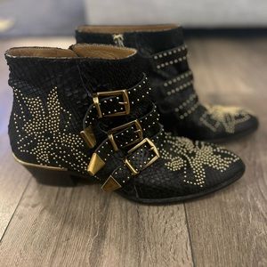 Chloe Susanna Studded Boots in Black (40)